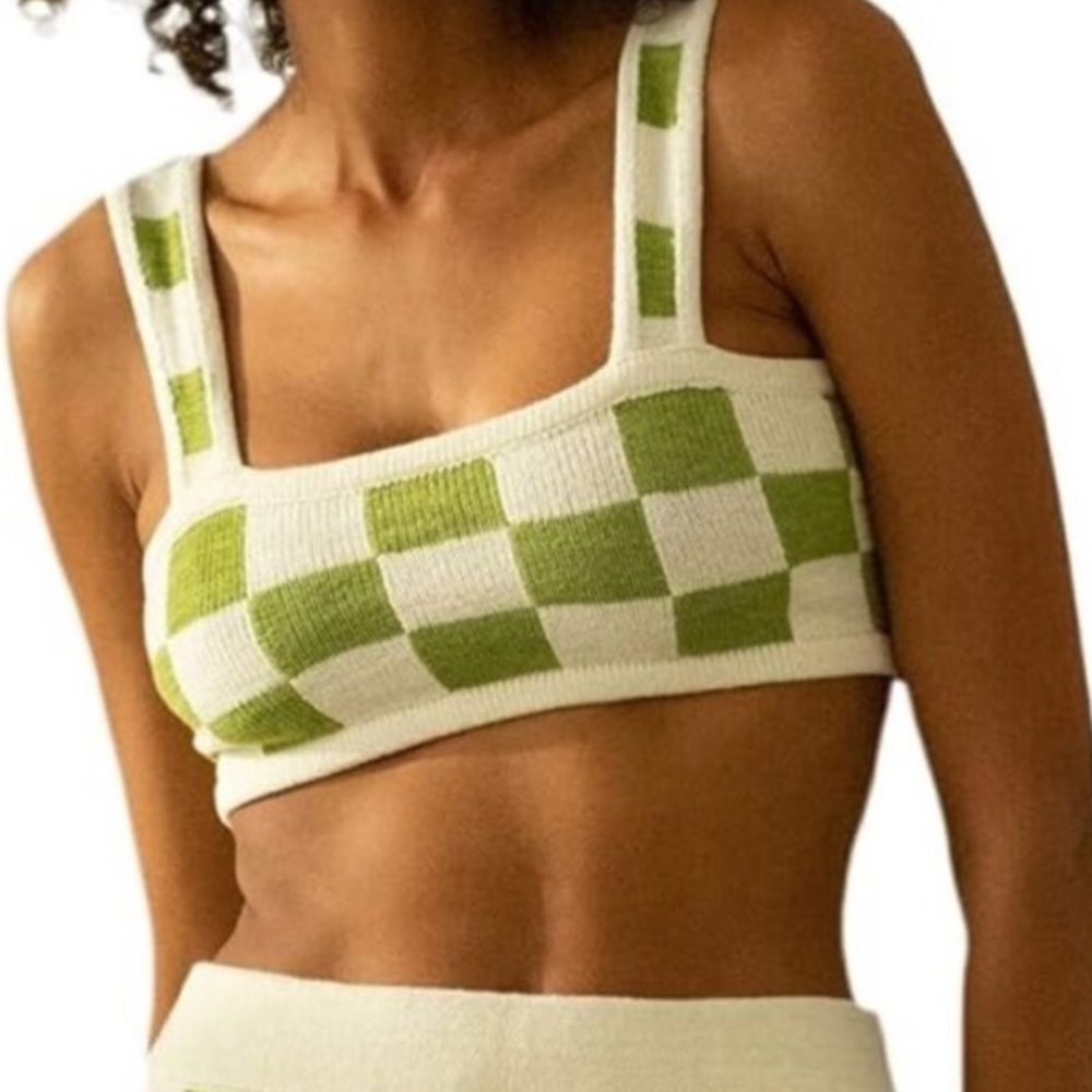 Belle the Label Checkerboard Knit Top